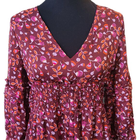 Dear John | Mulberry Floral Tiered Ruffle Flowy Boho Dress, Size M (6-8), EUC - Picture 6 of 11